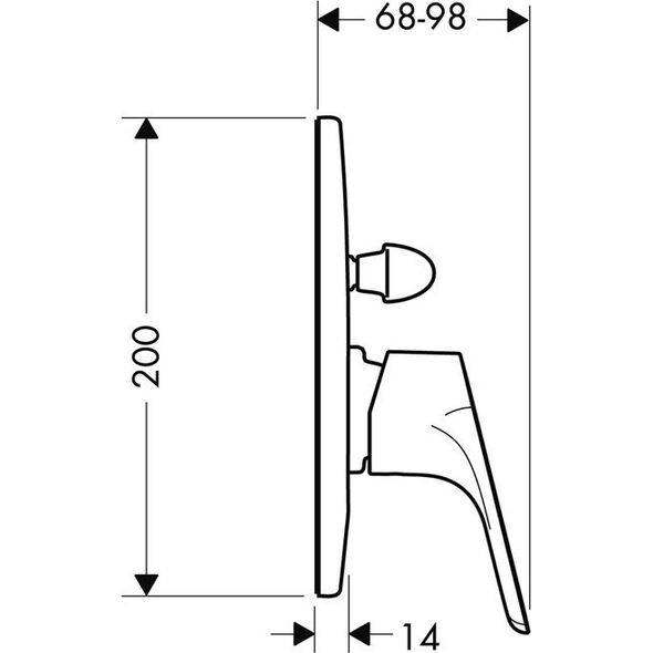 Bateria wannowa Hansgrohe Focus chrom (31947000)