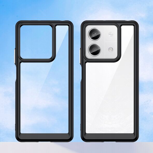 Θήκη Outer Space Case με ζελατινώδες πλαίσιο για Xiaomi Redmi Note 13 Pro - μαύρο