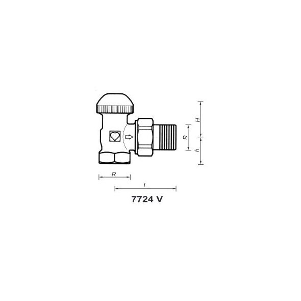 Herz Zawór grzejnikowy termostatyczny kątowy TS-90 3/8" - 1772465