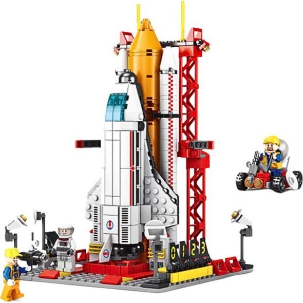 LeanToys Statek Kosmiczny Klocki Konstrukcyjne Kosmos Rakieta Platforma Startowa 500 el.