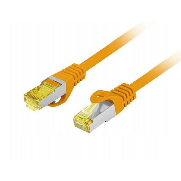 PATCHCORD KAT.6A S/FTP LSZH CU 0.5M POMARAŃCZOWY FLUKE PASSED LANBERG