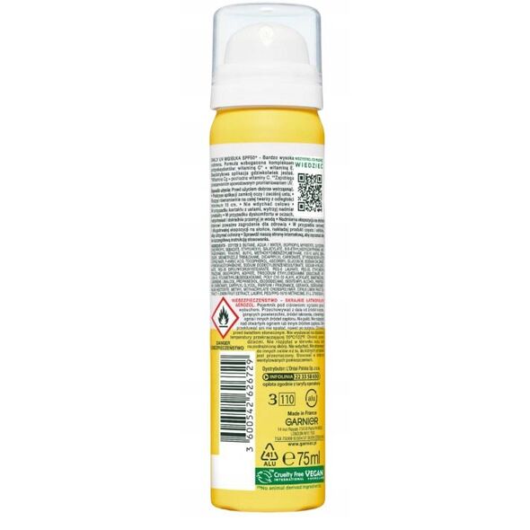 GARNIER_Βιταμίνη C Λαμπρυντικό UV Mist σπρέι προσώπου που προστατεύει από εξωτερικούς παράγοντες 75ml