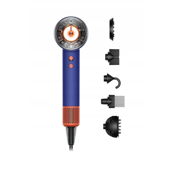 Dyson Supersonic Nural HD16 fén na vlasy, 1600 W, difuzér, 4 teploty, 3 rychlosti, vinca blue/topaz