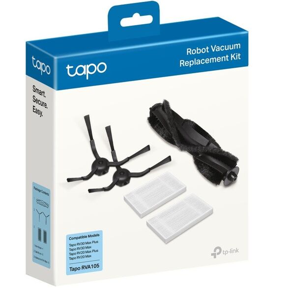 TP-Link Tapo RVA105 sada dílů (1x kartáč,2x boční kartáč,2x HEPA filtr) pro Tapo RV30 Max Plus, Tapo RV20 Max Plus