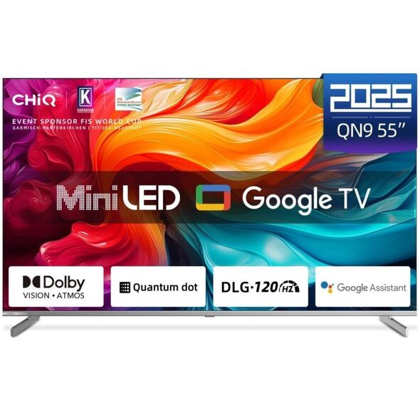 CHiQ M55QN9V TV 55", UHD MiniLED  Google TV DLG 120 Hz