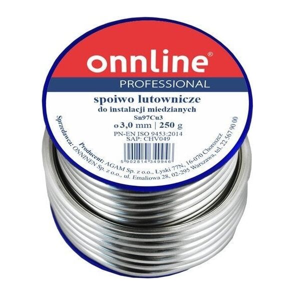 Onnline LUT MIĘKKI SN97CU3 3,0MM 250G ONNLINE