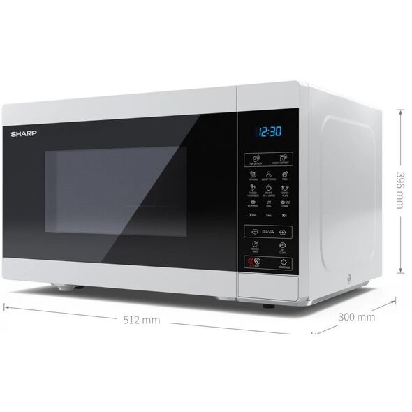 Sharp YC-MG81EW 28L 900W/Grill/Touch /White