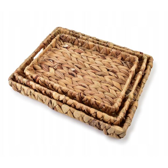 AMPARO Σετ 3 δίσκων με λαβές 39x31x5/35x27x4,5/31x23x4cm