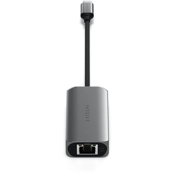 Satechi 4-In-1 USB-C Hub - hub do urządzeń mobilnych USB-C (3x USB-C 3.2 gen2 10Gbps, 2.5 Gigabit Ethernet) (space gray)