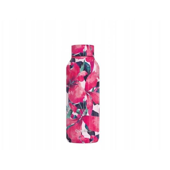 Quokka Solid - Butelka termiczna ze stali nierdzewnej 510 ml (Pink Bloom)