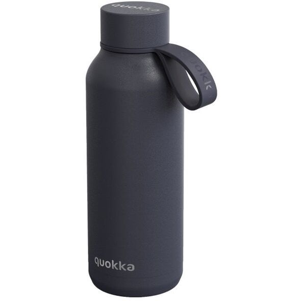 Quokka Solid With Strap - Butelka termiczna ze stali nierdzewnej 510 ml z paskiem (Slate)