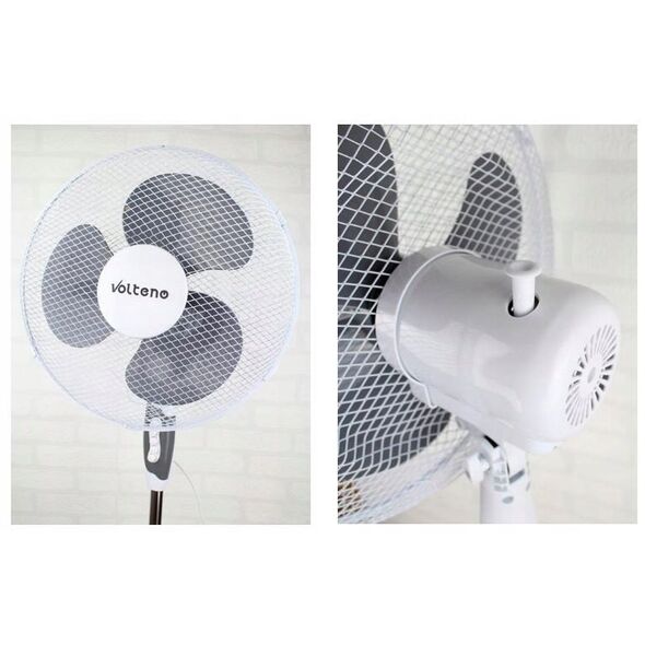 VOLTENO WENTYLATOR PODŁOGOWY BIAŁY 40cm PODSTAWA KRZYŻAK