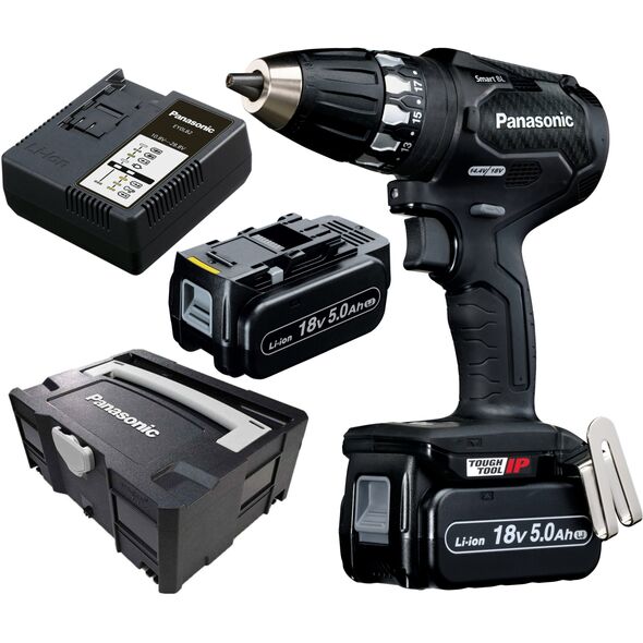 Wiertarko-wkrętarka 18V Panasinic EY74A3 + Systainer + 2x 5.0Ah + ładowarka