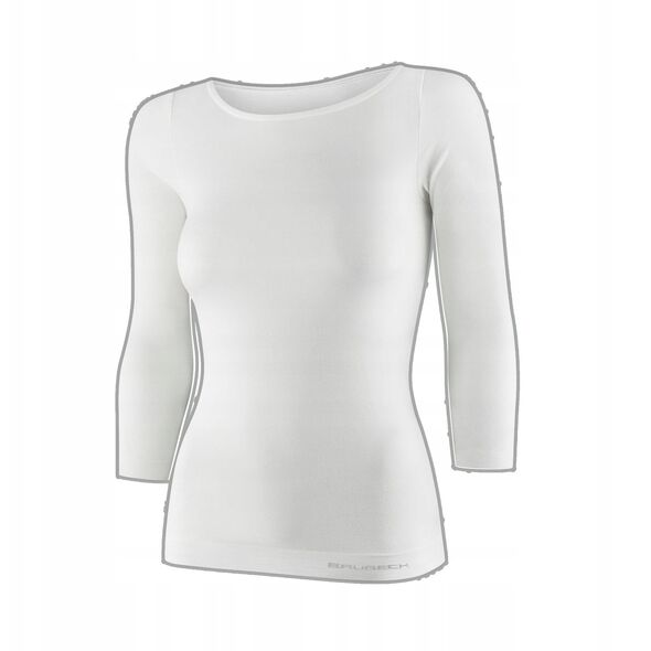 LS1628W Koszulka damska z rękawem 3/4 COMFORT MERINO kremowy S