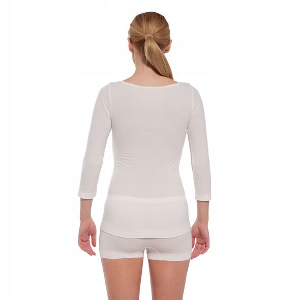 LS1628W Koszulka damska z rękawem 3/4 COMFORT MERINO kremowy S