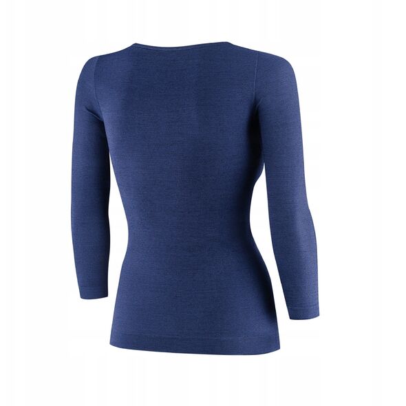 LS1628W Koszulka damska z rękawem 3/4 COMFORT MERINO granatowy S