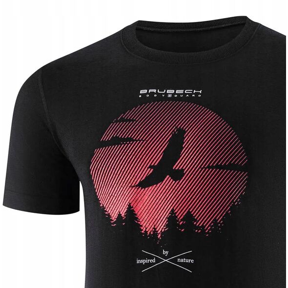 SS1265M Koszulka męska z krótkim rękawem OUTDOOR WOOL PRO czarny XXL - ORZEŁ 1