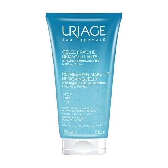 Uriage Refreshing Make-Up Removing Jelly odświeżający żel do demakijażu z ekstraktem z organicznej szarotki alpejskiej 150 ml