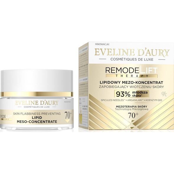 Eveline Remodelift Therapy 70+ Lipidowy mezo-koncentrat zapobiegający wiotczeniu skóry 50ml
