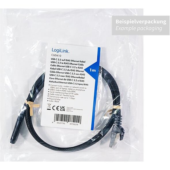 LogiLink USB 3.2 typ C - RJ45 1.0m