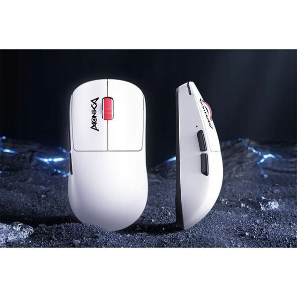 Mysz Marvo MONKA PRIME, bia�a, optyczna, 26000DPI, Tri-Mode