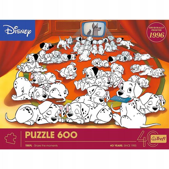 PUZZLE 600 40lecie Trefl-101 Dalmatyńczyków 37604