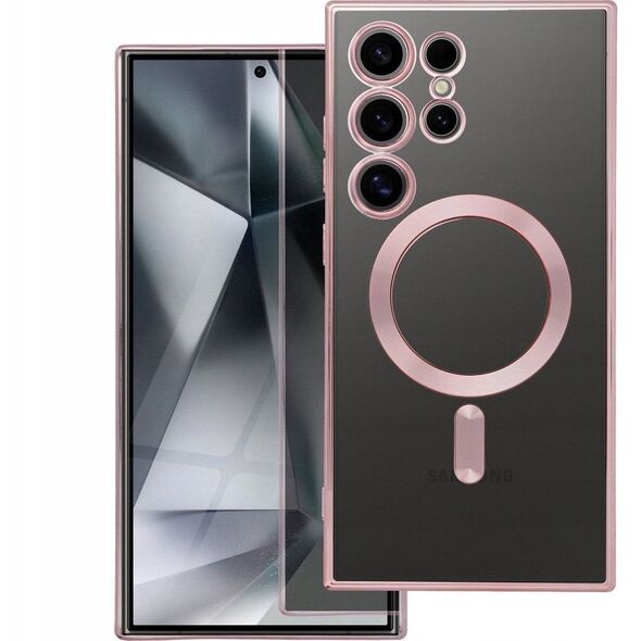 Futerał ELECTRO MAG COVER kompatybilny z MagSafe do SAMSUNG S25 Edge złoty róż