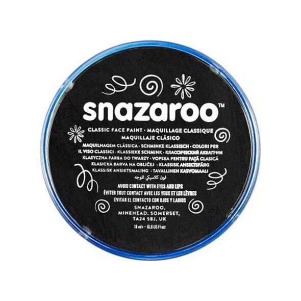 Akson Farba do twarzy i ciała czarna Snazaroo 18 ml