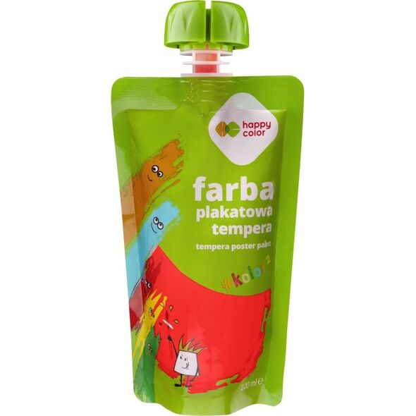 Farba plakatowa tempera czerwona 100ml HA 3310 0100-2 HAPPY COLOR