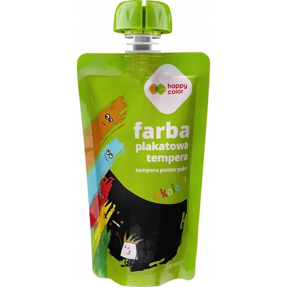 Farba plakatowa tempera czarna 100ml HA 3310 0100-9 HAPPY COLOR