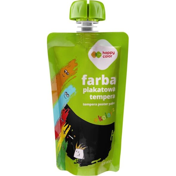 Farba plakatowa tempera czarna 100ml HA 3310 0100-9 HAPPY COLOR