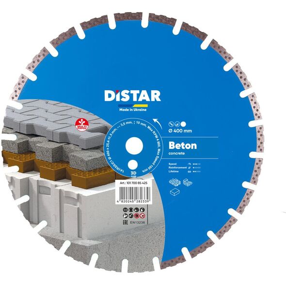 DISTAR DIAMOND BLADE CONCRETE 400 x 3.5/2.5 x 25.4mm