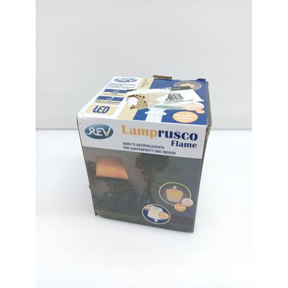 REV LED Flaschenleuchte mit Akku Lamprusco Flame warmweiß