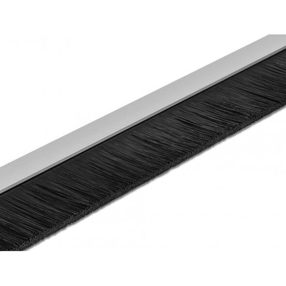 DELOCK Bürstenstreifen 40 mm mit Alu-Profil gerade 1m