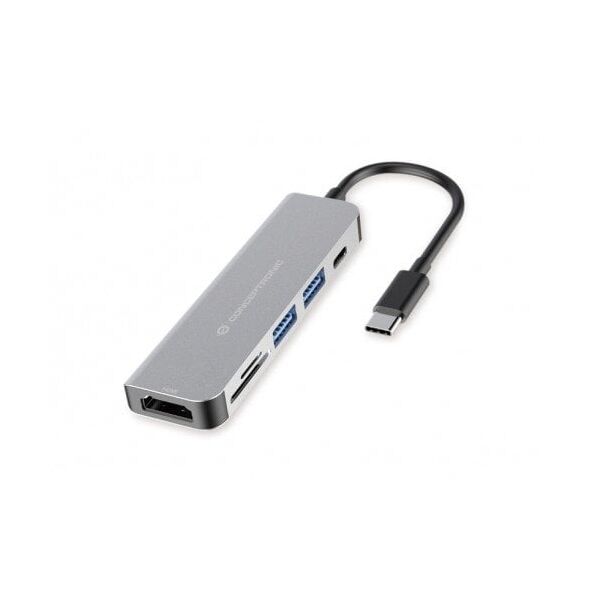 CONCEPTRONIC Dock USB-C->HDMI,2xUSB-A,SD/TF,100WPD,+ 15cm gr