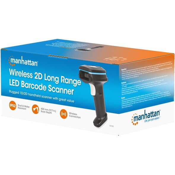 MANHATTAN 2D LED Funk-Barcodescanner 450mm IP52
