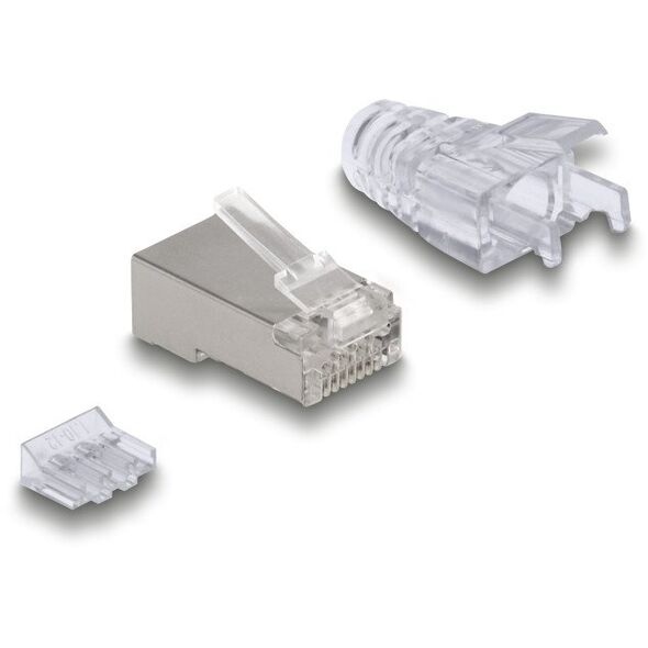DELOCK  RJ45 Modularer Stecker Cat.6A mit Knickschutztülle