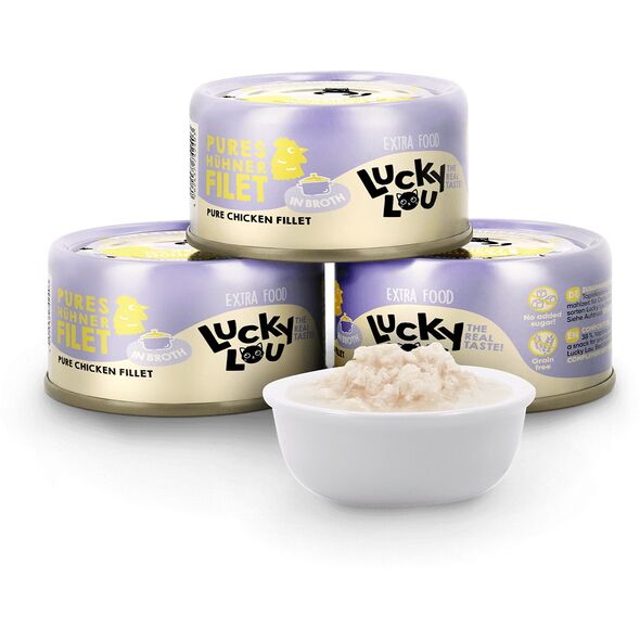 Lucky Lou Extrafood Kurczak w bulionie puszka 70g