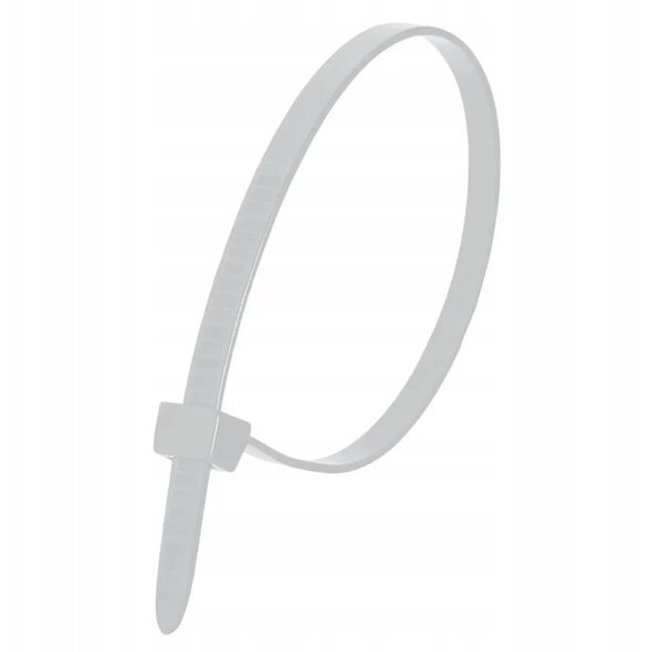 Nylonowe opaski zaciskowe białe 4,8x300mm (100szt.)