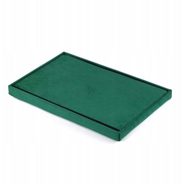Pufa składana XL z guzikami - 60x38x38cm aksamit zielona