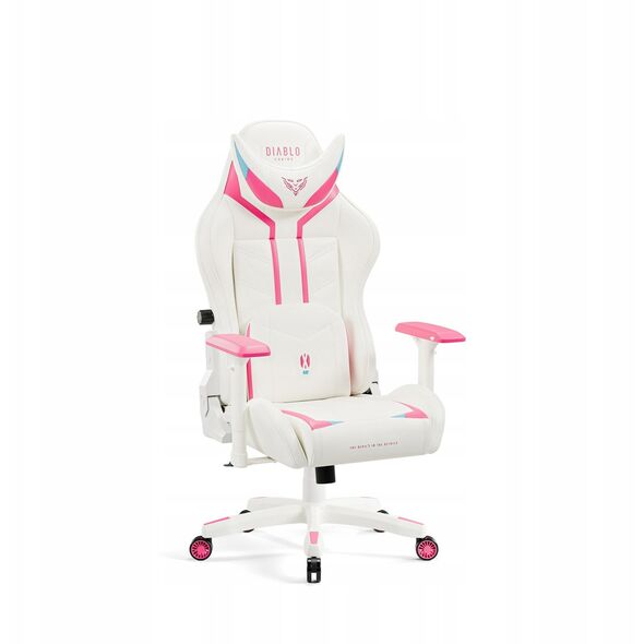 Fotel Gamingowy Diablo X-RAY 2.0 Small Size, biało-różowy