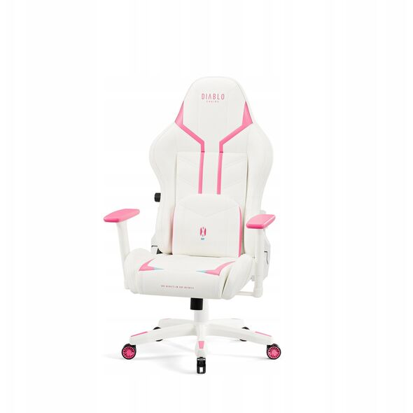 Fotel Gamingowy Diablo X-RAY 2.0 Small Size, biało-różowy