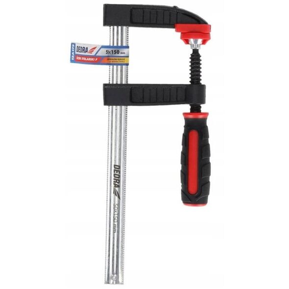 Ścisk stolarski F 250x50mm, 2-materiałowa rękojeść
