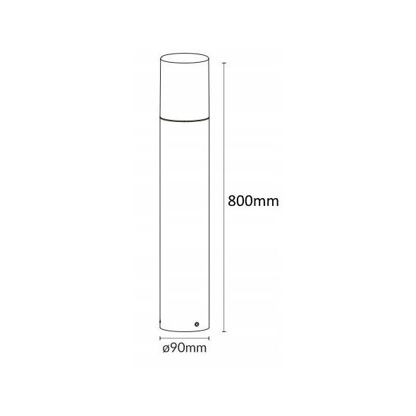 DALIA oprawa ogrodowa słupek z czujnikiem ruchu, E27, max. 15W, IP54, 80 cm, czarny