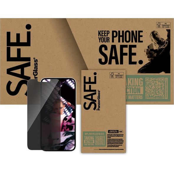 SAFE Privacy Screen Protector iPhone 16e/14/13/13 Pro *BULK