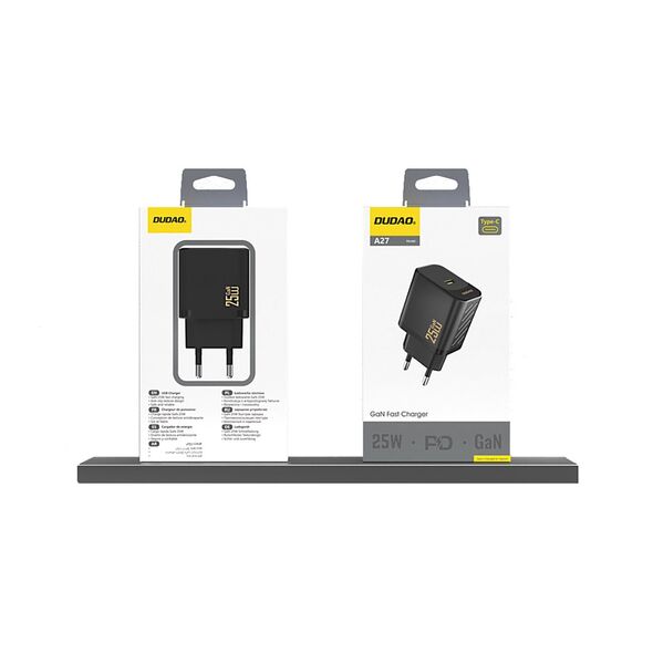 Ładowarka sieciowa 25W GaN USB-C - czarna Ładowarka sieciowa 25W GaN USB-C - czarna