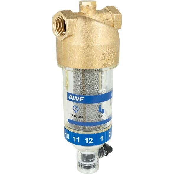 Afriso filtr do wody AWF 110, płukanie wsteczne, GW G1/2" 4211000