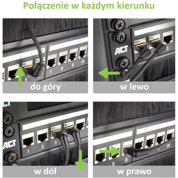 Kabel sieciowy patchcord Cat6a UTP kątowy obrotowy 2m slim czarny