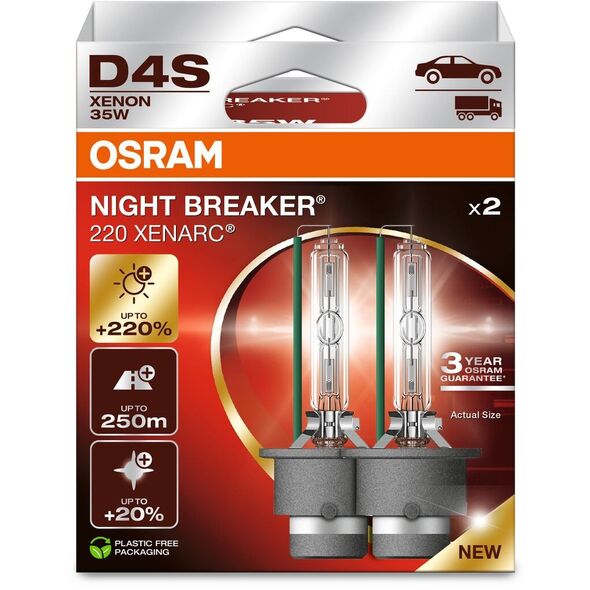 Żarówka (Zestaw 2szt.) D4S 42V 35W P32D-5 XENARC NIGHT BREAKER 220, biała 4500K