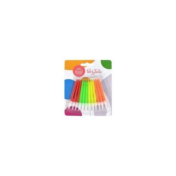 Świeczki urodzinowe premium - neon 12szt EDUKAMP
